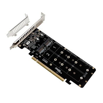 PCIE 4.0 כפול-דיסק Pciex16 M. 2 מ '-מפתח NVME SSD הרחבה כרטיס תומך 4 Nvme מ. 2 מ ' מפתח 2280 SSD