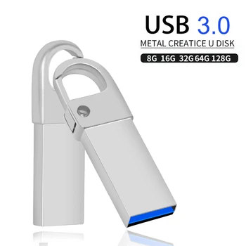 Pendrive מתכת מקל זיכרון USB3.0 16GB 32GB 64GB 128GB Usb Flash Drive 16GB עט כונן פלאש Usb דיסק 32GB כונן עט סמל מותאם אישית