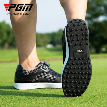 PGM XZ224 גברים גולף נעלי ספורט ידית שרוכי נעליים לנשימה רשת מיקרופייבר עור אנטי-צד להחליק עמיד למים נעלי ספורט כ 