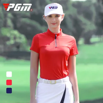 PGM גולף, חולצות נשים אופנה הקיץ תלבושות ספורט שרוול קצר חולצת גולף נשים ללבוש ספורטיבי מהיר יבש לנשימה לכל היותר