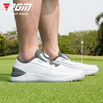 PGM עם חדיר נקבוביות גולף נעלי גברים נוב מיקרופייבר נעלי ספורט רכות עמיד למים לנשימה ללא להחליק נעלי גולף נעלי ריצה