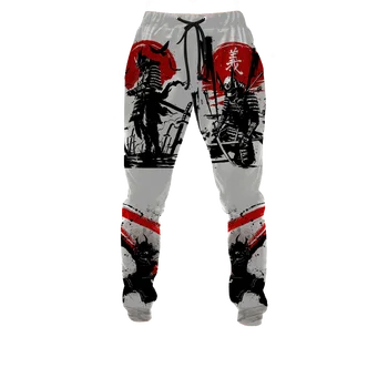 PLstar קוסמוס מותג Mens אצן מכנסי סמוראי אוני מסכת קעקוע 3D הדפסה מכנסיים אופנת רחוב יוניסקס מזדמנים מכנסיים MPK17