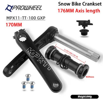Prowheel MPX11 שלג אופניים GXP Crankset 176MM ציר 170mm קראנק הידיים מתכוונן התחתון BB100/120 מ 
