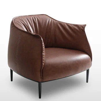 PurelyFeel מודרני חוזה עצלן אדם קטן ספת יחיד, ספה כסא Nordic lounge כיסא מעור