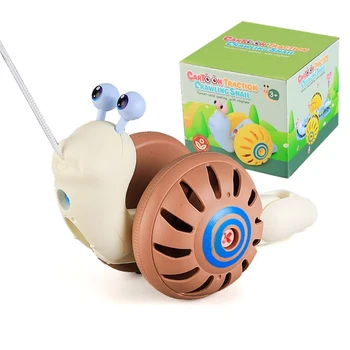 Q81A התינוק חילזון צעצוע רצועה שליטה שורץ חיות צעצוע אינטראקציה הפעוט ללכת ללמוד צעצוע ילדים חיצונית היצירה מתנה