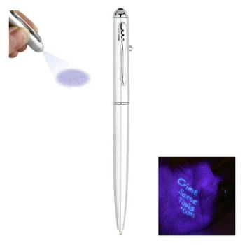QX2B כסף בודק עט סימון מזויף ביל גלאי עטים על w/ UV LED אור קל לבדוק Counterfit מזומנים גלאי