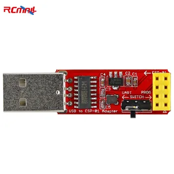 RCmall USB ESP8266 ESP-01 אלחוטית Wifi מתאם מודול Wi-Fi CH340G הנהג.