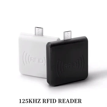 RFID הטלפון בקורא כרטיסים עבור טלפון אנדרואיד ללא NFC עם מיקרו USB RFID טלפון חכם הקורא סופר 125KHZ EM4100 TK4001 צ ' יפ