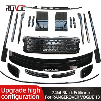ROVCE 24 יח/להגדיר ערכת גוף מכונית עבור לנד רובר ריינג ' רובר ווג 2013-2017 L405 Black Edition