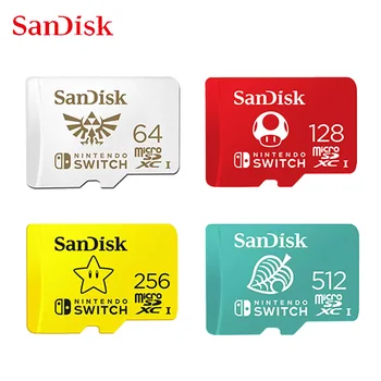 SanDisk Micro SD 64GB 128GB כרטיס זיכרון SD/TF פלאש כרטיס MicroSD 256GB 512GB נינטנדו מתג ייעודי עם מתאם
