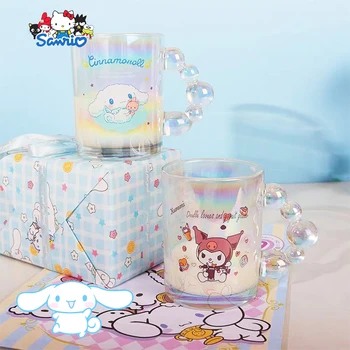 Sanrio Cinnamoroll בועת זכוכית גביע Kawaii קריקטורה חמוד Kuromi Mymelody המשרד לשתות מים ספל קפה בנות צעצועים מתנות יום הולדת