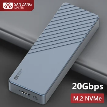 SANZANG חיצוני HD SSD מקרה 20Gbps. מ. 2 NVMe מארז USB Type C 3.0 M2 מצב מוצק כונן הדיסק קשיח תיבת אחסון עבור מחשב נייד