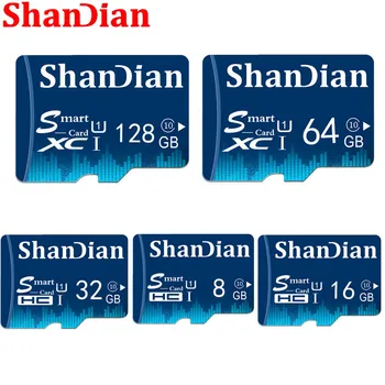 SHANDIAN כרטיס TF 16GB 32GB 64GB Class 10 כרטיס זיכרון 4GB 8GB Class 6 חכם כרטיס SD TF כרטיס אמיתי קיבולת עבור טלפונים/מצלמה