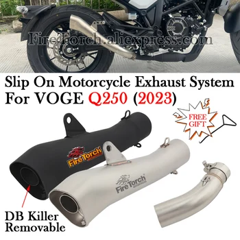 Slip-On עבור VOGE Q250 ש 250 2023 אופנוע מערכת הפליטה לשנות 51MM DB הרוצח פליטה אופניים לברוח מוטו צינור באמצע הקישור צינור