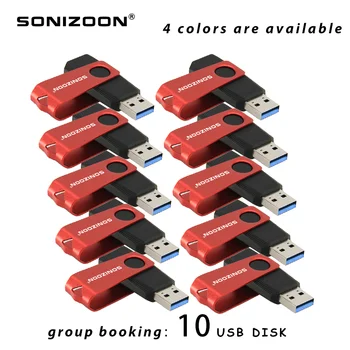 SONIZOON מהיר ויציב כונן הבזק מסוג USB 3.0 10pcs/הרבה 32GB/64GB/128GB כונן עט חבילת לשימוש אישי/סיטונאי U דיסק флешка