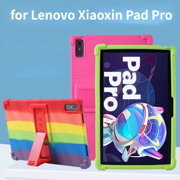 Stand Case for Lenovo Xiaoxin משטח Pro 11.2 2023 פלוס 11.5 10.6 P11 Gen 2 לוח הכיסוי TB138FC 132FU ילדים קייס הסיליקון Funda קאפה