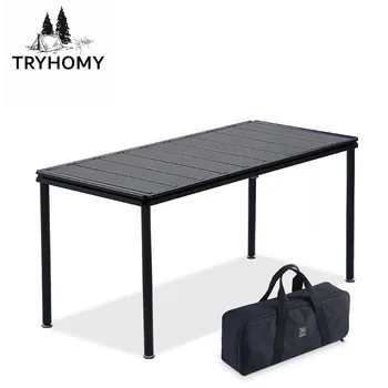 Tryhomy קמפינג IGT שולחן נייד חינם שילוב שולחן חיצוני שולחן מתקפל לפיקניק קל סגסוגת אלומיניום שולחן חדש.