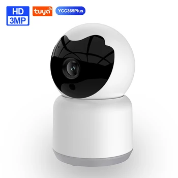 Tuya Wifi IP מצלמה 3MP HD הביתה אבטחה מצלמת מעקב מעקב אוטומטי ראיית לילה IR חכם בייבי מוניטור Ycc365Plus