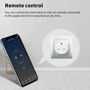Tuya ZigBee 16A שקע חכם WiFi חכם תקע החשמל ניטור תזמון פונקצית שליטה קולית באמצעות Alexa הבית של Google