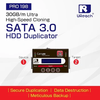 UReach PRO198 דיסק קשיח SSD צילום נתונים מחק SATA/IDE/mSATA Duplicator hdd תחנת עגינה כרייה מערכת גיבוי