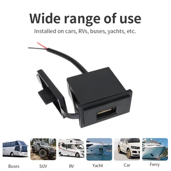 USB מטען לרכב 12-24V 2.4 לי מתאם צורת ריבוע עמיד למים Soacket מתאם החשמל מתג על אופנוע RV ספינת מטען