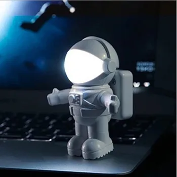 USB מנורת לילה LED אסטרונאוט המנורה מנורת שולחן גמיש LED מנורת הלילה 5V קריאה שולחן אור איש החלל קישוט מנורה למחשב נייד
