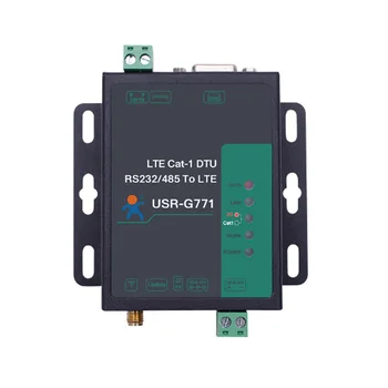 USR-G771-E LTE CAT 1 מודם סלולרי תומך LTE ו-GSM TCP UDP שקוף שידור RS232 RS485 ממשקים w/ חריץ כרטיס SIM