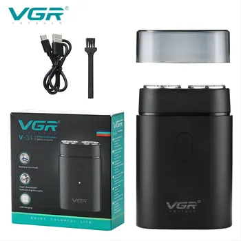 VGR הפנים שייבר מיני גוזם שיער ביתיים בטיחות גילוח חשמלית לגברים ניידת נטענת USB Mens זקן גוזם V-341