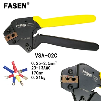VSA-02C crimping פלייר 0.25-2.5mm2 23-13AWG עבור בידוד מסוף מלחציים עצמית התאמת העבודה-חיסכון מסוג מיני כלים