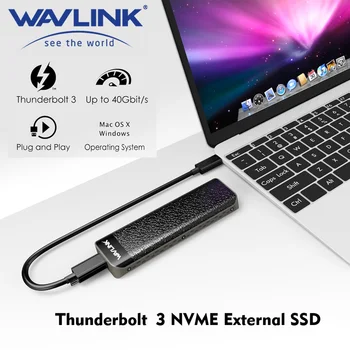 Wavlink מידע מוסמך Thunderbolt™ 3 NVME חיצוני SSD מארז USB Type-C 40Gbps הדיסק הקשיח קופסת מתאם עבור Windows & Mac OS