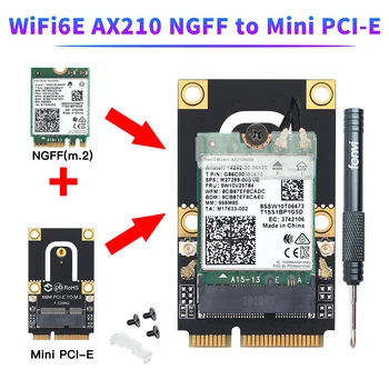 WiFi Intel AX210NGW 5374Mbps הכרטיס האלחוטי Bluetooth 5.2 עבור Mini Pcie מתאם מ. 2 Wi-Fi 6e כרטיס WLAN 802.11 AX עבור מחשב נייד/מחשב