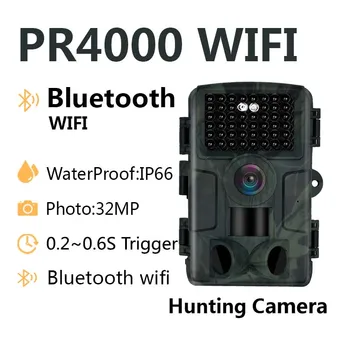 WiFi ציד המצלמה Bluetooth PR4000 1080P 32MP אינפרא אדום לראיית לילה IP66 עמיד למים 2.0 אינץ LCD חיות הבר צופיות שביל התמונה