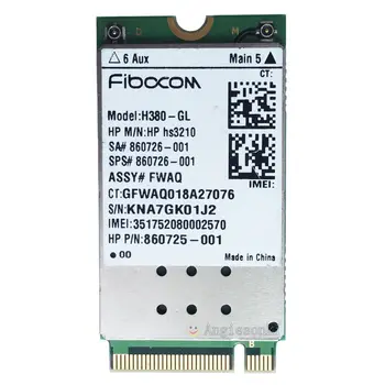 WWAN Card H380-GL HSPA+ Mobile מודול M. 2 860726-001 עבור HP ZBook 17 / 15 / 15u EliteBook 840 / 820 G3 G4 FIBOCOM HP hs3210