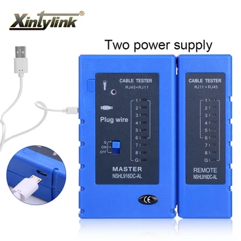 xintylink רשת rj45 בודק כבל מיקרו usb שתי אספקת חשמל חוט כלי RJ11 rj12 8p 6p קו טלפון ethernet סדרתי מבחן