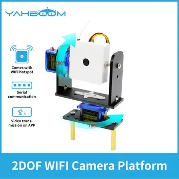 Yahboom Wifi מודול המצלמה FPV עבור רובוט ערכת רכב 2DOF סרוו PTZ בקרת יישום זה מגיע עם 2.4 GWIFI חמה Microbit RaspberryPi