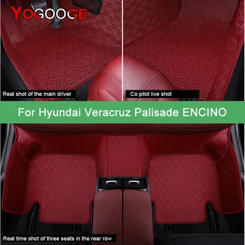 YOGOOGE המכונית מחצלות עבור יונדאי אנסינו ורקרוז משוכה יוקרה אביזרי רכב רגל השטיח