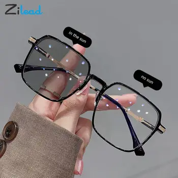 Zilead Photochromic קוצר ראיה משקפיים נשים האולטרה נגד אור כחול לנקות HD ראייה, משקפיים בצבע רואי Eyewear
