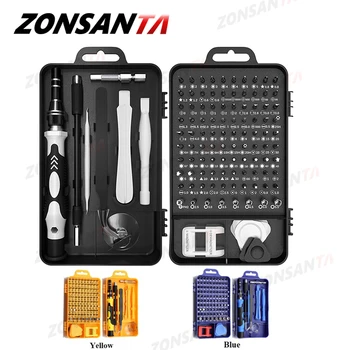ZONSANTA 115 1 דיוק סט מברג מגנטי לדפוק את הנהג קצת להגדיר פיליפס טורקס הקס תיקון טלפון מכשיר יד Tools Kit