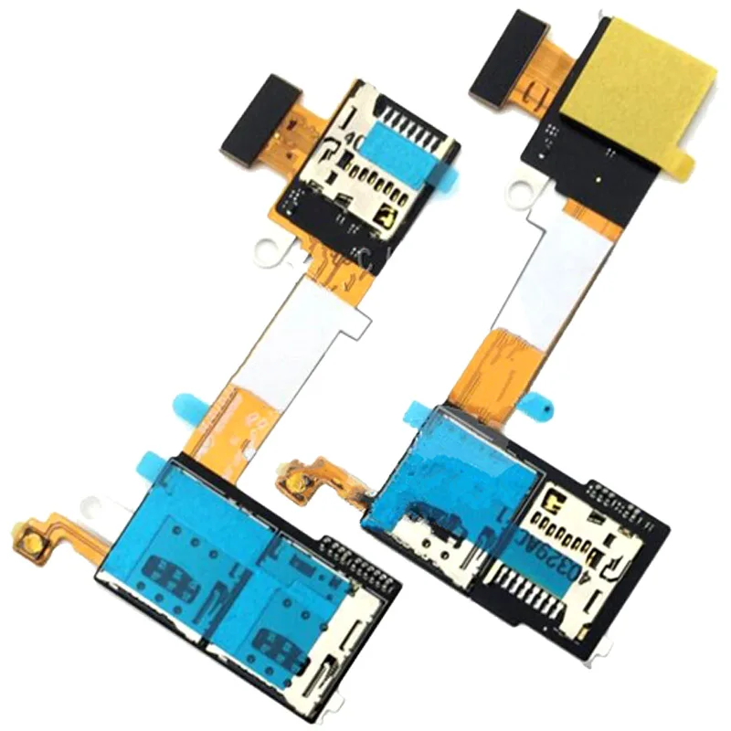 חריץ כרטיס TF+ חריץ לכרטיס Sim PCB להגמיש כבלים עבור Sony xperia M2 Aqua S50H S50T D2303 D2305 D2306 ה-sim כרטיס הקורא להגמיש כבלים סרט - 0