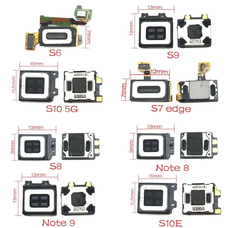 2Pcs/Lot， באפרכסת האוזן הצליל של הרמקול מקלט להגמיש כבלים עבור Samsung Galaxy S10 S10e S9 S8 בנוסף S7 S6 Edge הערה 8 9 S5 S4 mini - 0