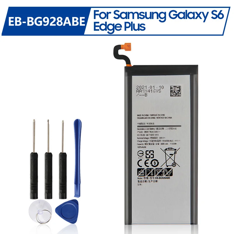 החלפת סוללה EB-BG928ABE עבור Samsung GALAXY S6 Edge בנוסף SM-G9280 G928P G928F G928V G9280 G9287 S6 edge+ 3000mAh - 0