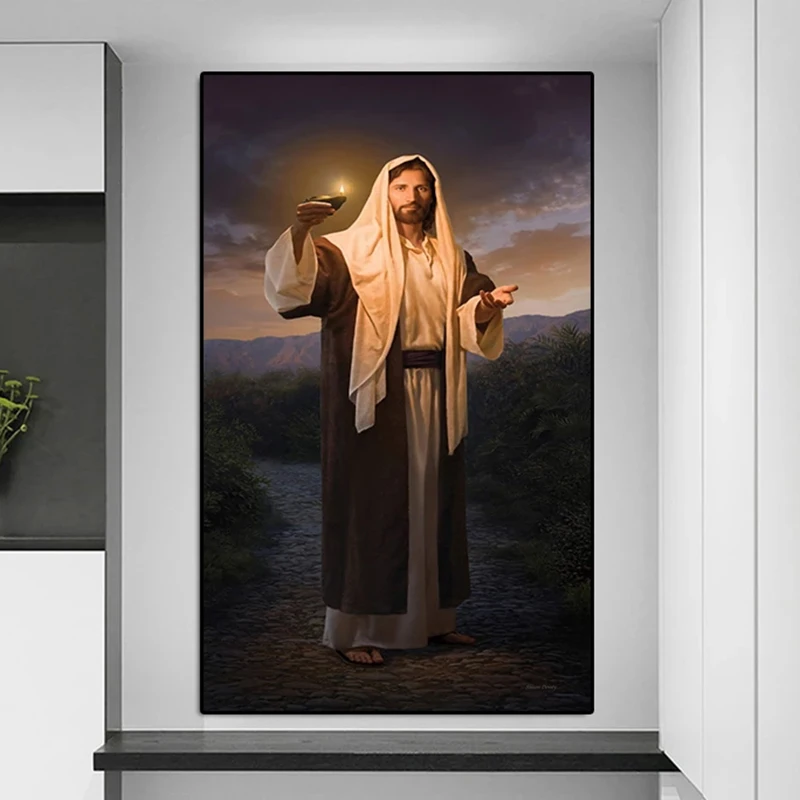 דת ישו בד ציור קלאסי על אהבה טהורה של ישוע המשיח אלוהים כרזה, הדפסת אמנות מודרנית תמונות קיר לעיצוב הבית - 0