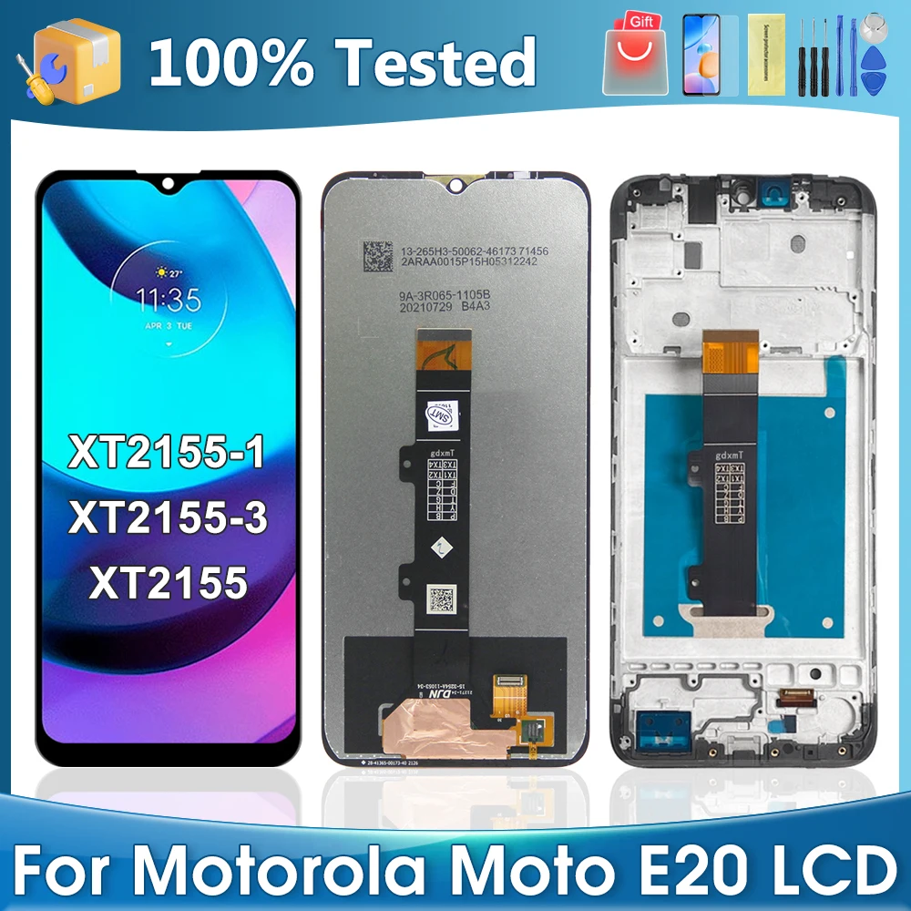 E20 מסך מקורי עבור Motorola Moto E20 XT2155 XT2155-1 XT2155-3 תצוגת LCD מסך מגע הרכבה הדיגיטציה חלקי חילוף - 0