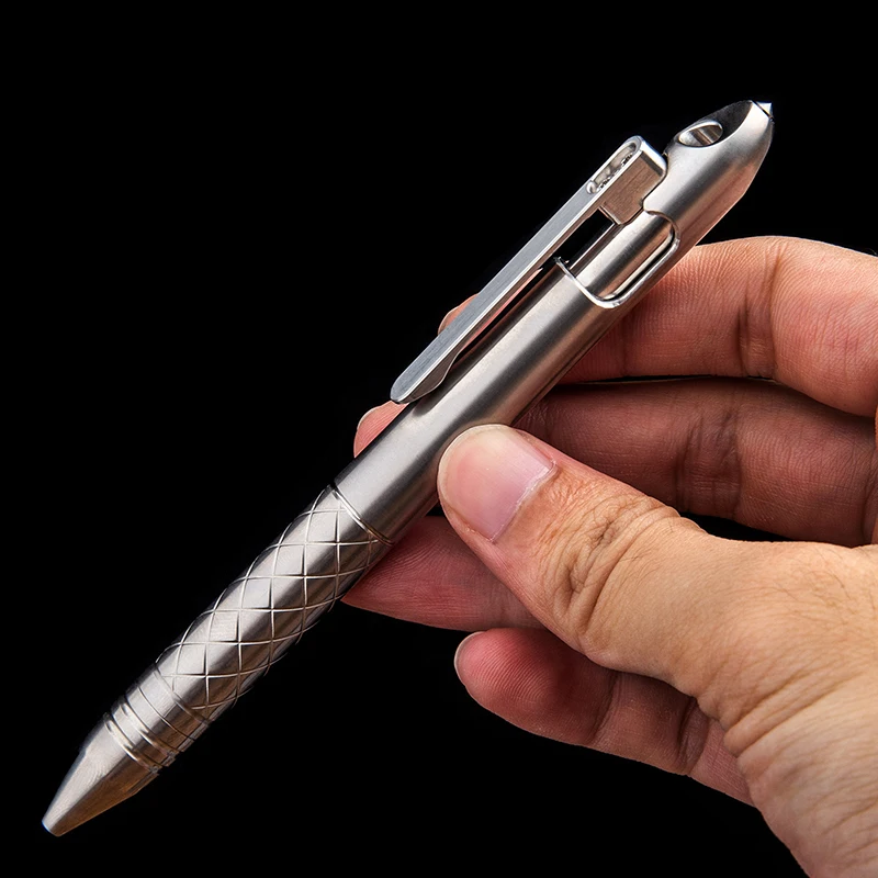 סגסוגת טיטניום טקטי עט המשרד לעסקים כתיבה חתימה בעט לחיצה על עט EDC כלי - 0
