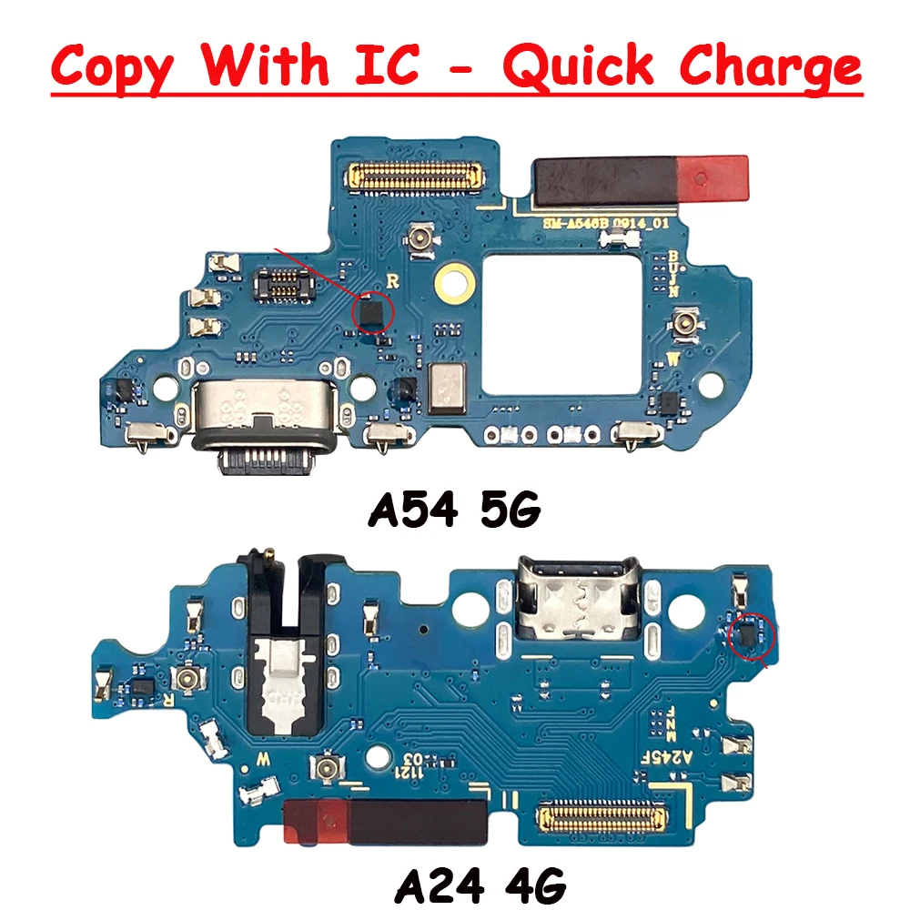 100% נבדקו USB יציאת הטעינה מחבר להגמיש עבור Samsung Galaxy A04 A04S A04E A14 A24 A54 טעינה לוח להגמיש כבלים עם מיקרו - 0