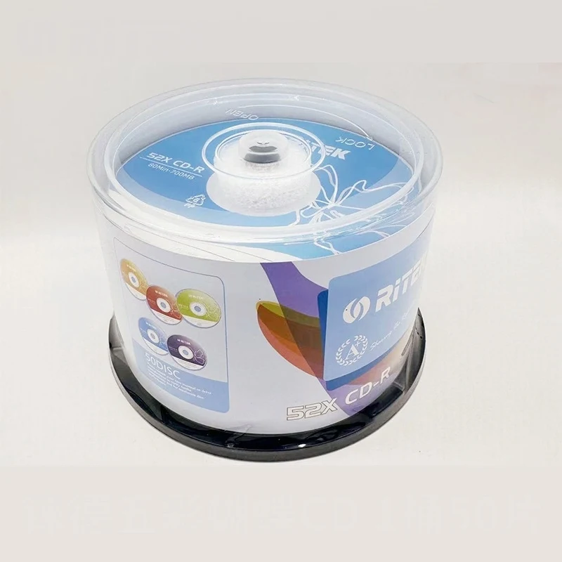 Ritek חמישה צבעים CD-R ריק דיסקים לצריבה 700MB 80MIN 52X 50 CD דיסקים - 0