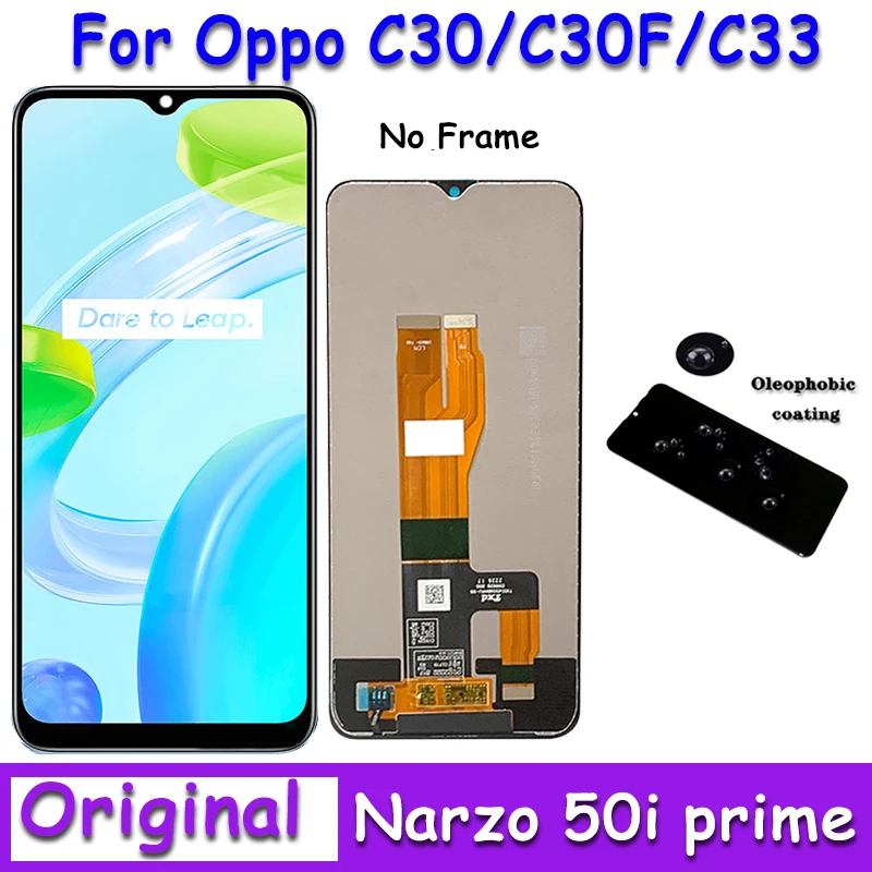 מקורי 6.5 עבור Oppo Realme C30 C30F C33 LCD RMX3581 RMX362 תצוגה מסך מגע דיגיטלית עבור Narzo 50i ראש RMX3506 LCD - 0