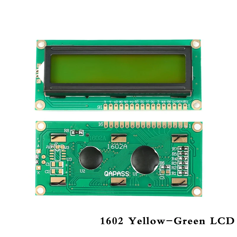 1000pcs 1602 LCD מודול צהוב-ירוק - 0