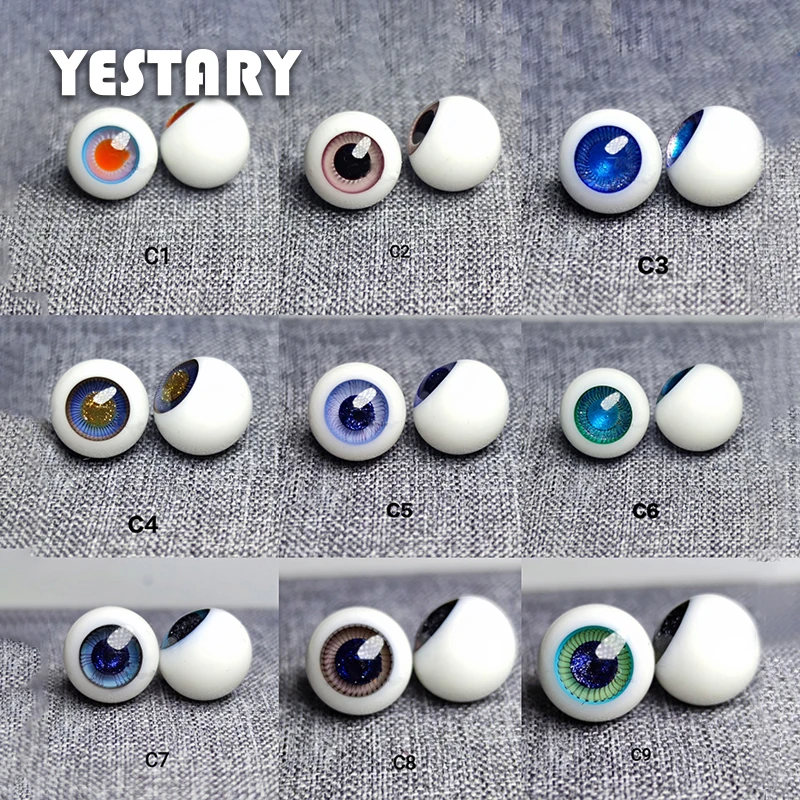 YESTARY BJD בובה אביזרים העיניים צעצועים 10MM Obitsu 11 DIY עבודת יד צבע העין 1/8 3D מטלטלין עין זכוכית BJD בובות עיניים - 0