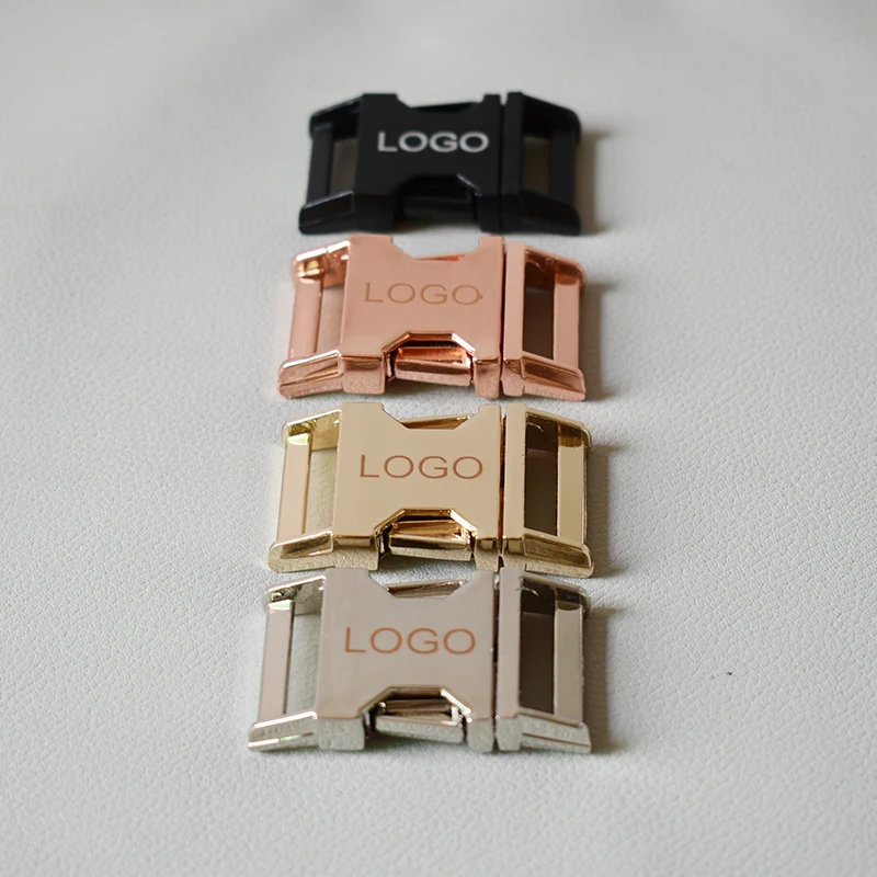 לוגו 100 יח ' מתכת צד לשחרר את האבזמים Pack עבור 20mm אנו מציעים חינם אותיות שירות DIY אביזרים-שבע colores - 0